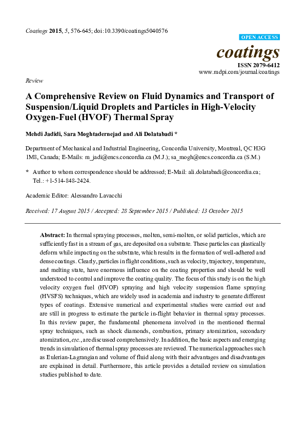 (PDF) A Comprehensive Review on Fluid Dynamics and Transport of