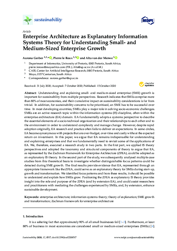 (PDF) Enterprise Architecture as Explanatory Information Systems Theory ...