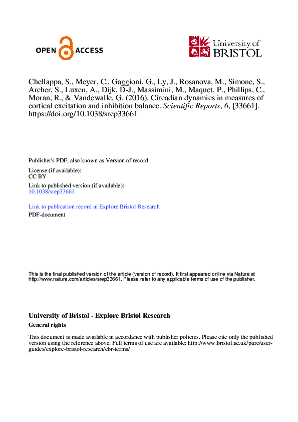 (PDF) Circadian dynamics in measures of cortical excitation and ...
