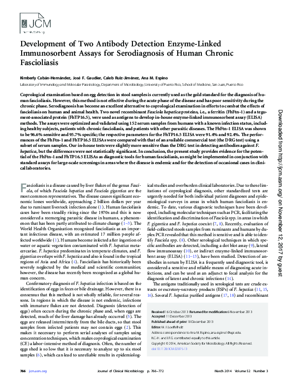 (PDF) Development of Two Antibody Detection Enzyme-Linked Immunosorbent ...