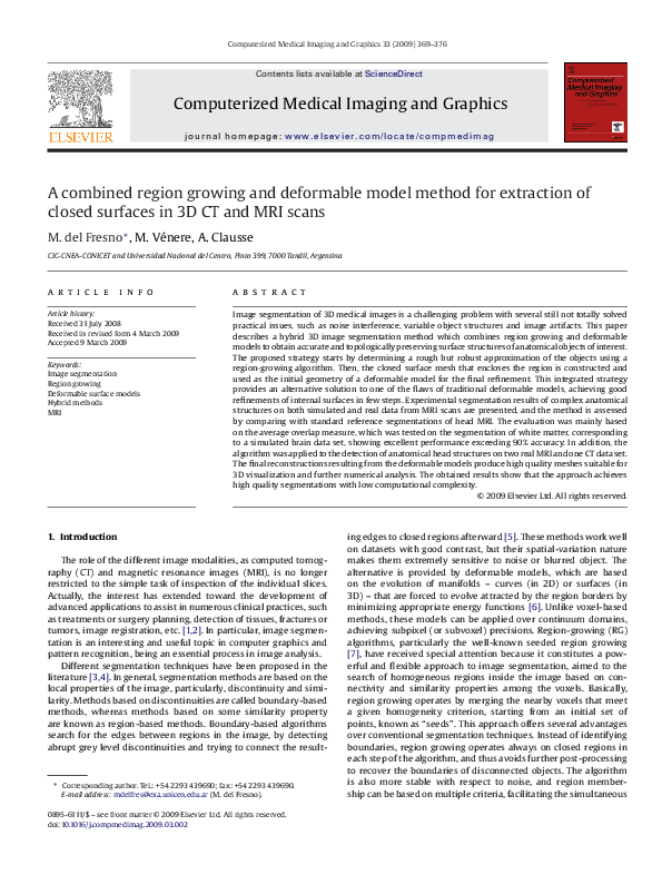 (PDF) A combined region growing and deformable model method for ...