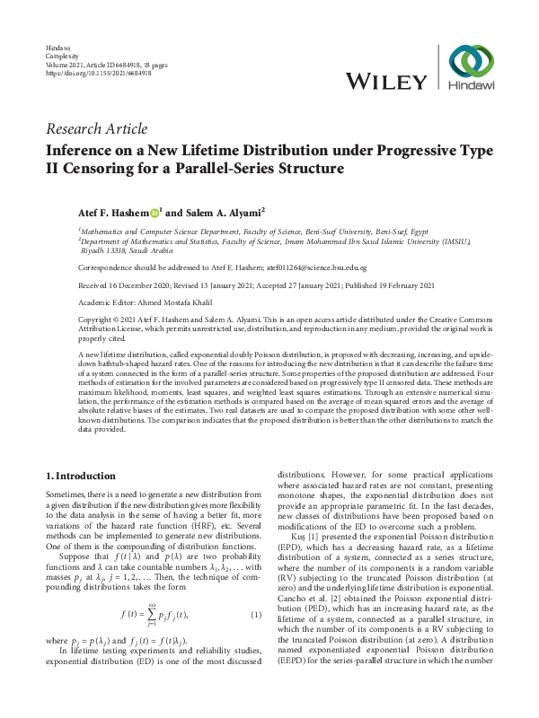 (PDF) Inference on a New Lifetime Distribution under Progressive Type ...