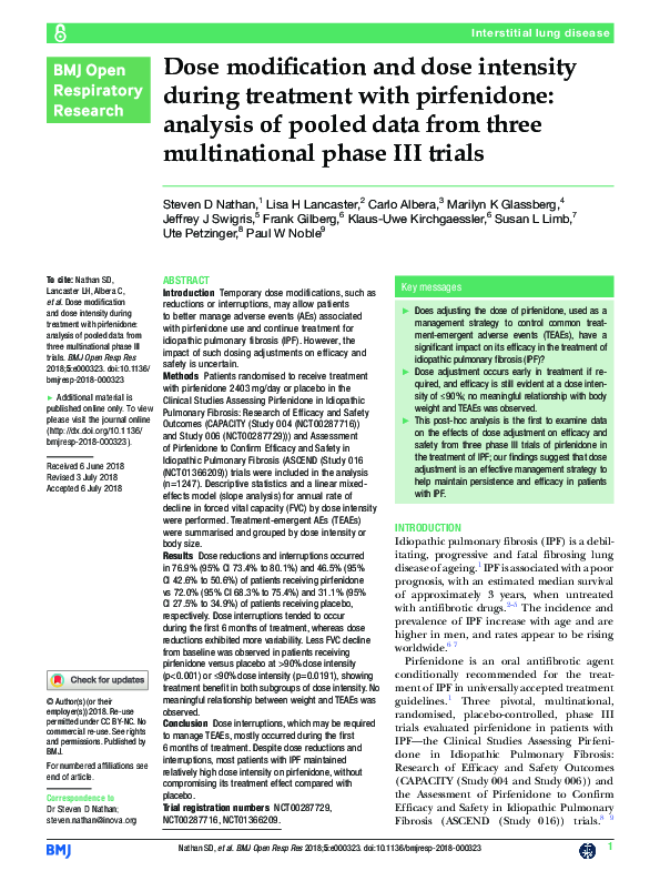 (PDF) Dose modification and dose intensity during treatment with ...