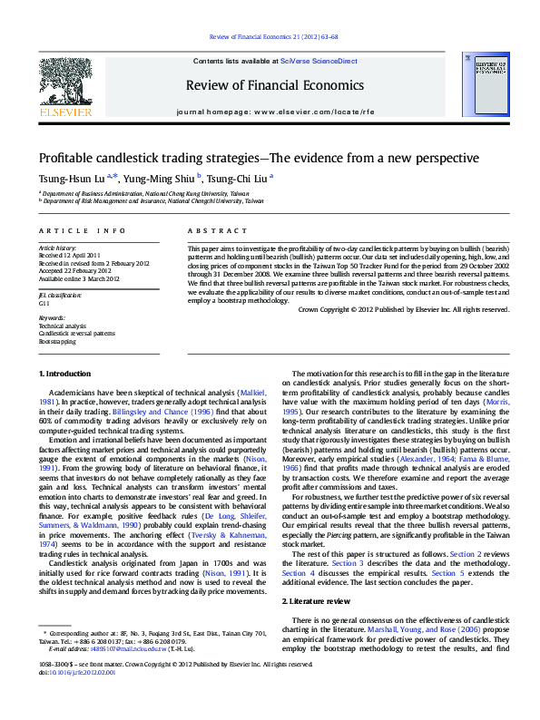 (PDF) Profitable candlestick trading strategies—The evidence from a new ...