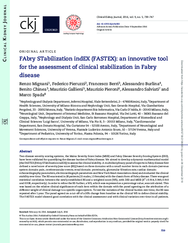 (PDF) FAbry STabilization indEX (FASTEX): an innovative tool for the ...