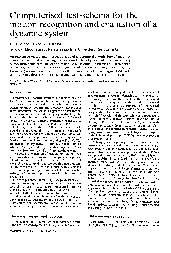 (PDF) Computerised test-schema for the motion recognition and ...