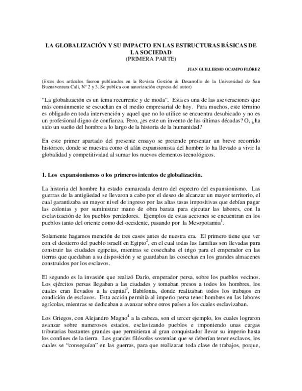 (PDF) La Globalización y Su Impacto en Las Estructuras Básicas De La ...