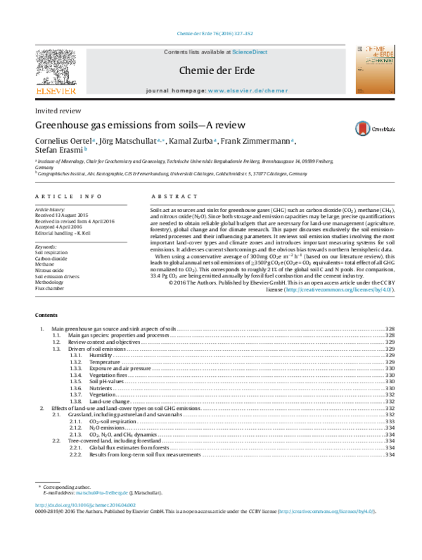 (PDF) Greenhouse gas emissions from soils—A review