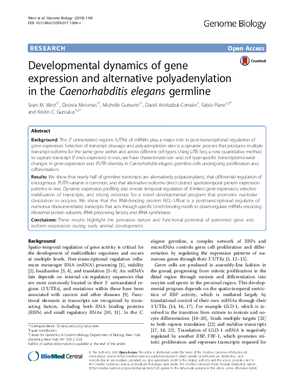 (PDF) Developmental dynamics of gene expression and alternative ...