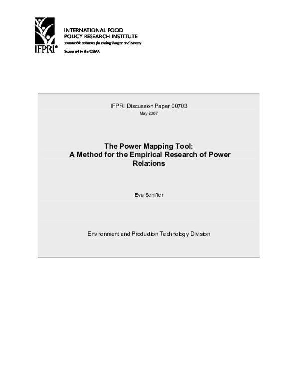 (PDF) The power mapping tool A method for the empirical research of