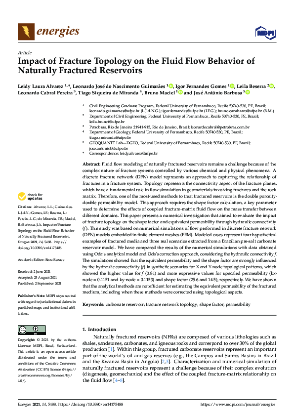(PDF) Impact of Fracture Topology on the Fluid Flow Behavior of ...
