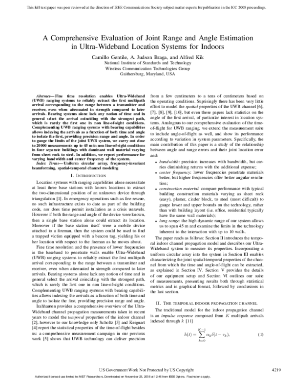 (PDF) A Comprehensive Evaluation of Joint Range and Angle Estimation in ...