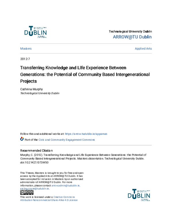 (PDF) Transferring Knowledge and LIfe Experience Between Generations ...