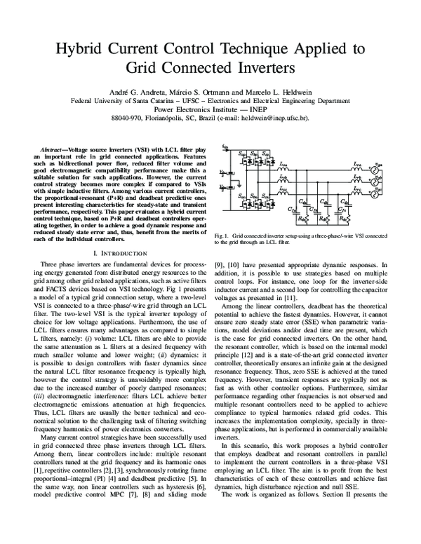 (PDF) Hybrid Current Control Technique Applied to Grid Connected Inverters