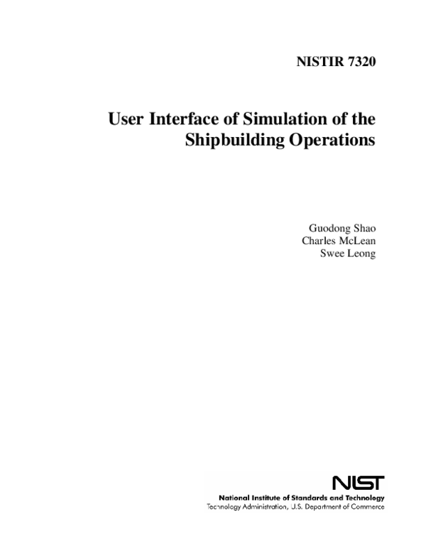 (PDF) User interface of simulation of the shipbuilding operations