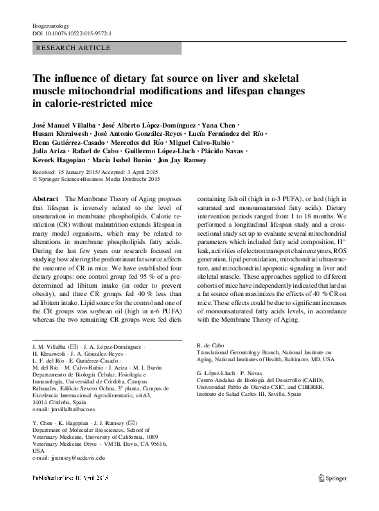 (PDF) The influence of dietary fat source on liver and skeletal muscle ...