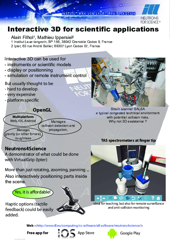 (PDF) Interactive 3D for scientific applications