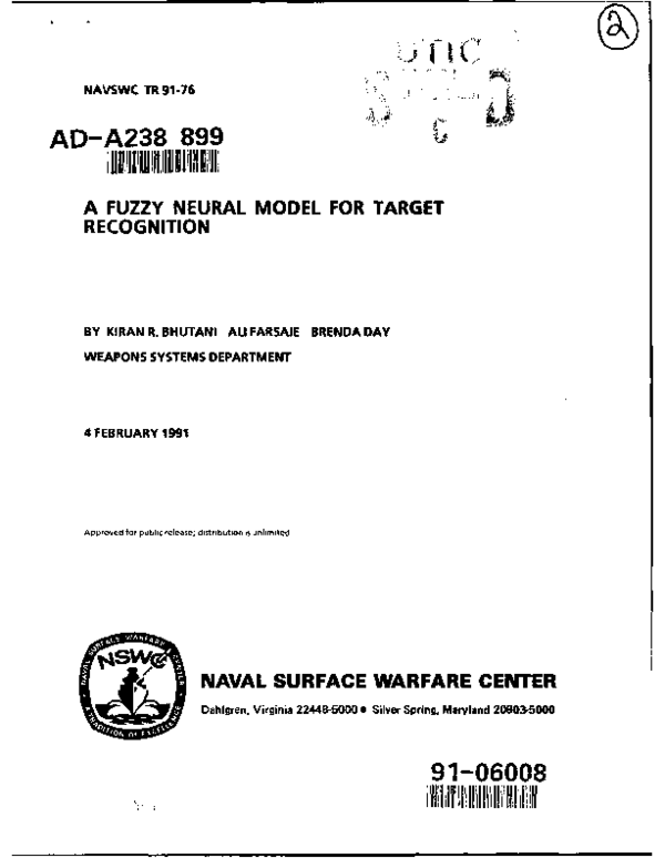 PDF) A fuzzy neural model for target recognition | Kiran Bhutani 