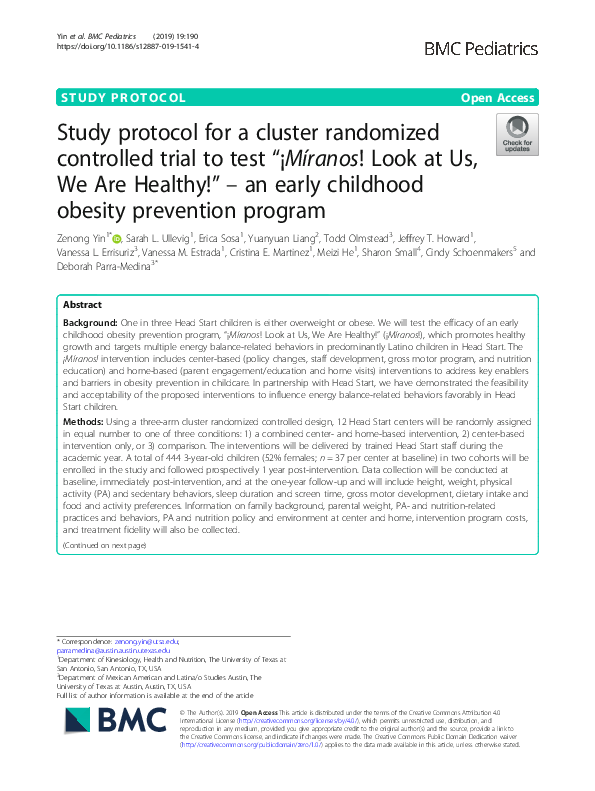(PDF) Study protocol for a cluster randomized controlled trial to test ...