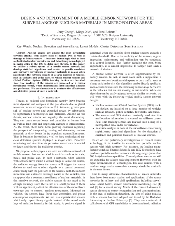 (PDF) Design and Deployment of a Mobile Sensor Network for the ...