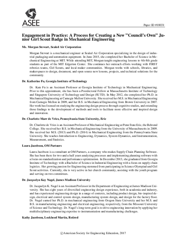 (PDF) Engagement in Practice: A Process for Creating a New “Council’s ...
