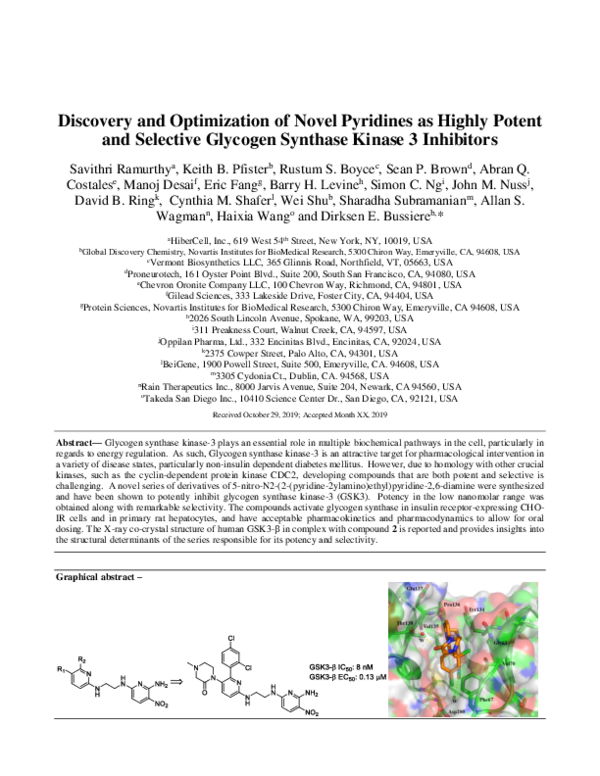 (PDF) Discovery and Optimization of Novel Pyridines as Highly Potent ...