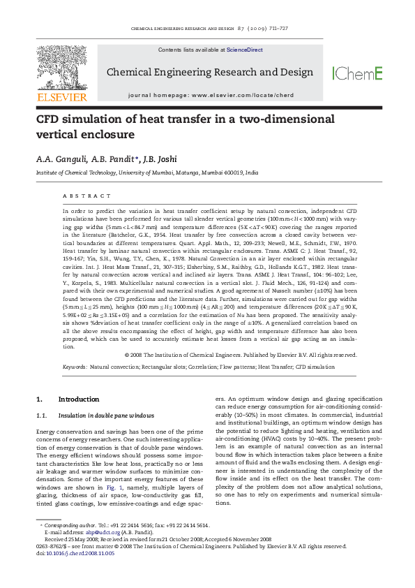 (PDF) CFD simulation of heat transfer in a two-dimensional vertical ...