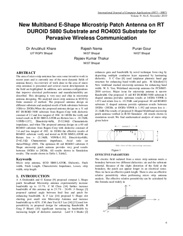 pdf-new-multiband-e-shape-microstrip-patch-antenna-on-rt-duroid-5880-substrate-and-ro4003-substrate-for-pervasive-wireless-communication-puran-gour-academia-edu