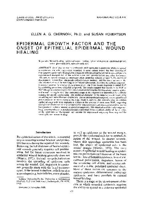 (PDF) Epidermal growth factor and the onset of epithelial epidermal ...