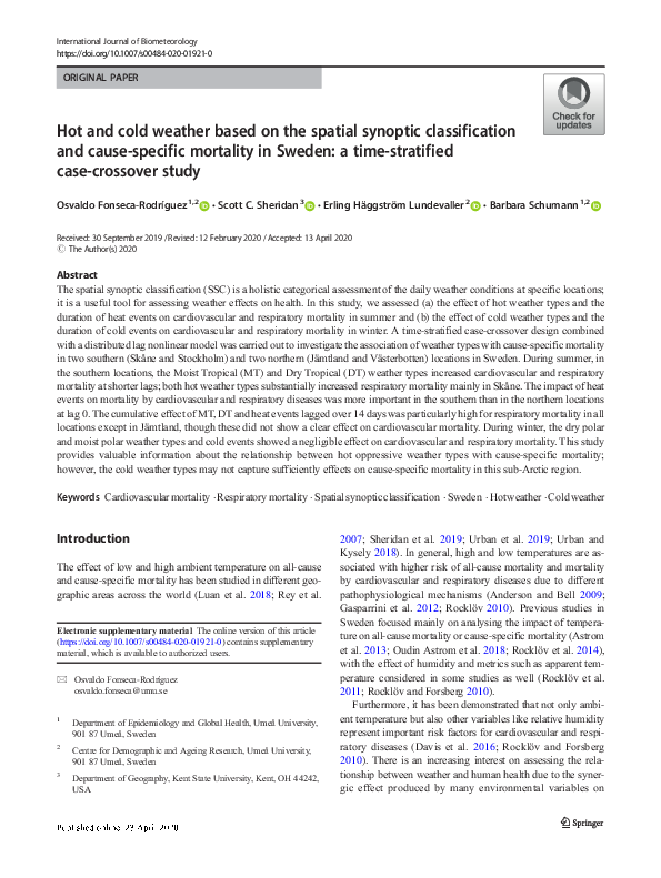 (PDF) Hot and cold weather based on the spatial synoptic classification ...