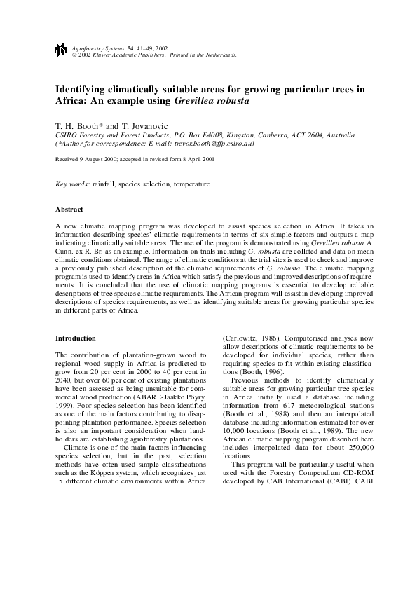 (PDF) Identifying climatically suitable areas for growing particular ...