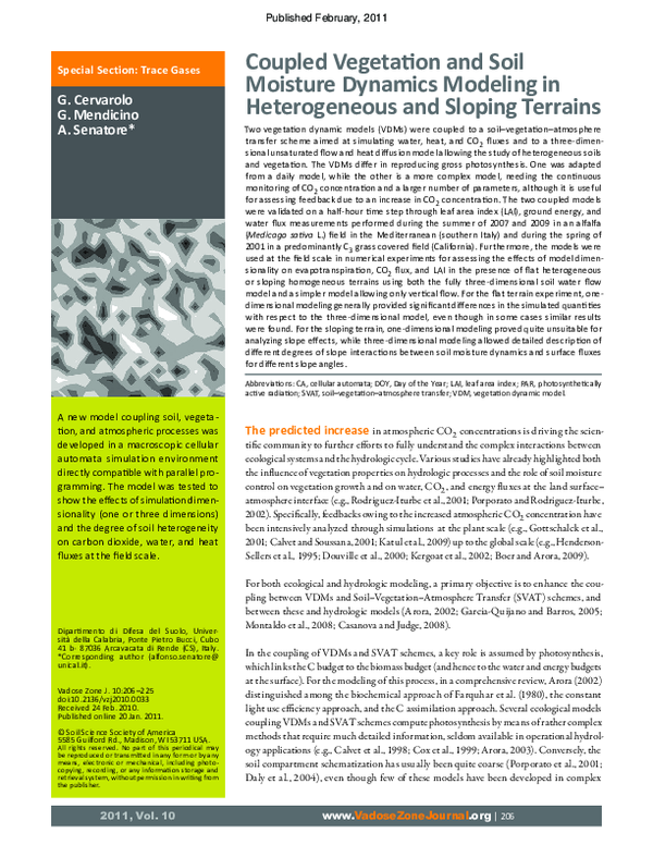 (PDF) Coupled Vegetation and Soil Moisture Dynamics Modeling in ...