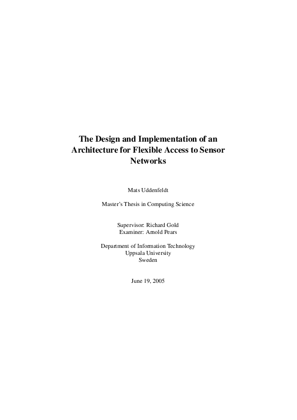 (PDF) Master’s Thesis in Computing Science