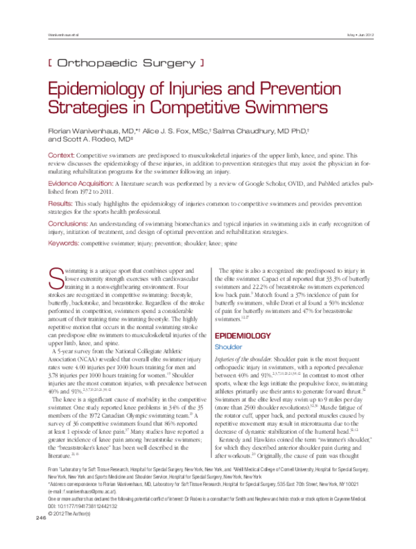 (PDF) Epidemiology of Injuries and Prevention Strategies in Competitive ...