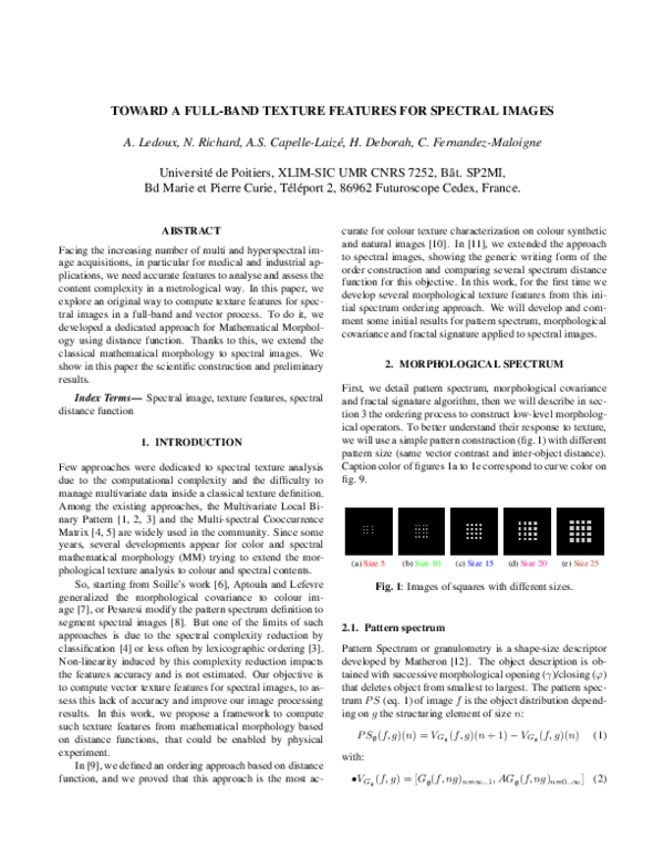 (PDF) Toward a full-band texture features for spectral images