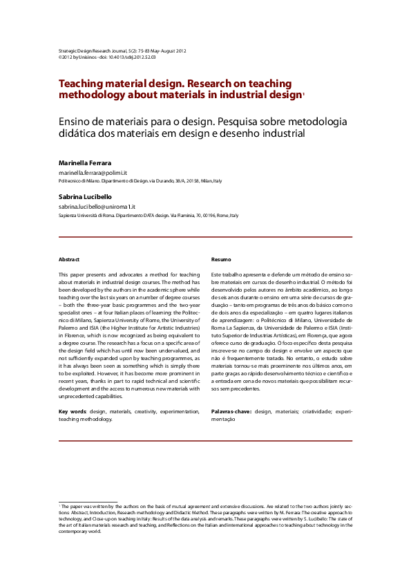 (PDF) Teaching material design. Research on teaching methodology about ...