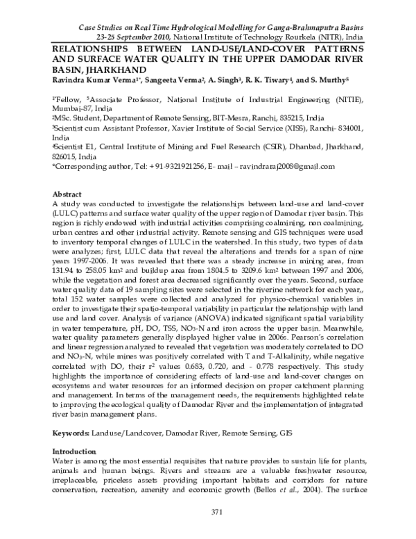 (PDF) Relationships between Landuse/Landcover Patterns and Surface