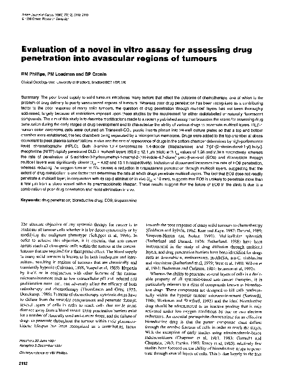 (PDF) Evaluation of a novel in vitro assay for assessing drug ...