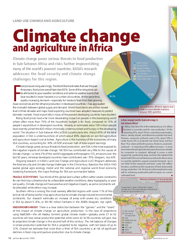 (PDF) Climate Change and Agriculture in Africa