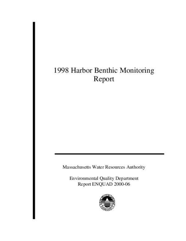 (PDF) 1998 Harbor Benthic Monitoring Report