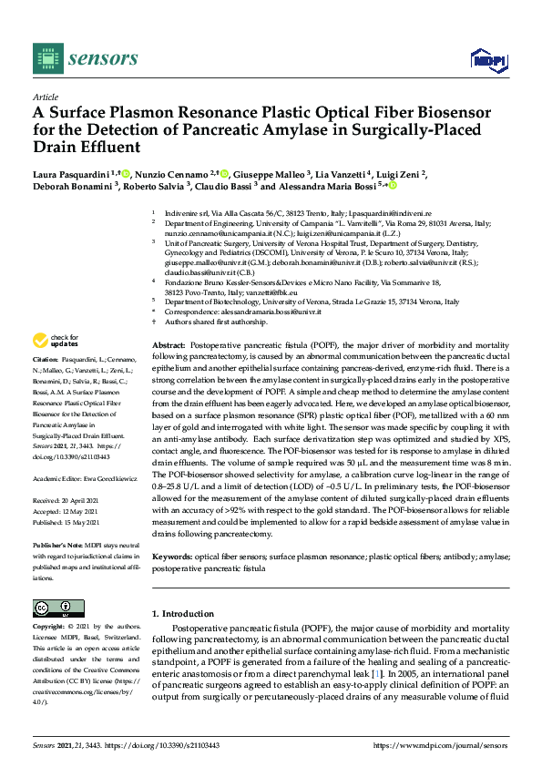 (PDF) A Surface Plasmon Resonance Plastic Optical Fiber Biosensor for ...