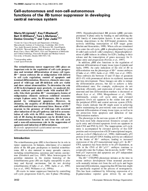 (PDF) Faculty of 1000 evaluation for Cell-autonomous and non-cell ...