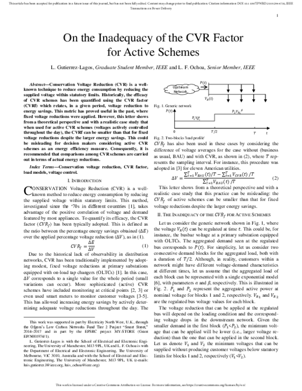 (PDF) On the Inadequacy of the CVR Factor for Active Schemes