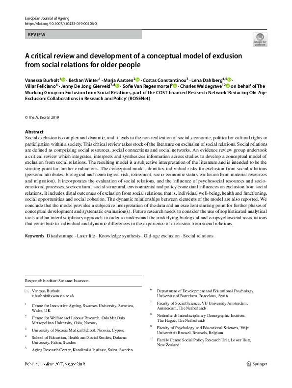 (PDF) A critical review and development of a conceptual model of ...