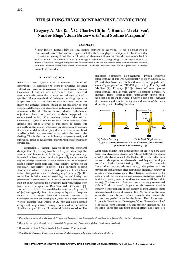 (PDF) The sliding hinge joint moment connection Nandor Mago
