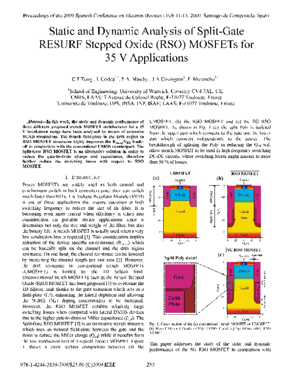 (PDF) Static and Dynamic Analysis of Split-Gate RESURF Stepped Oxide ...