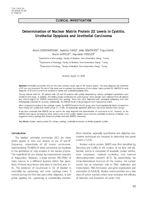 (PDF) Determination of Nuclear Matrix Protein 22 Levels in Cystitis ...