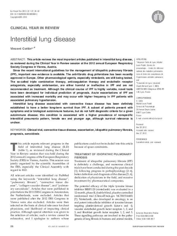 (PDF) Interstitial lung disease