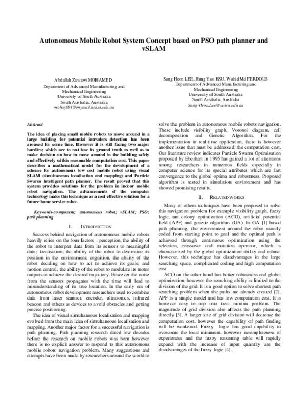 (PDF) Autonomous mobile robot system concept based On PSO path planner ...