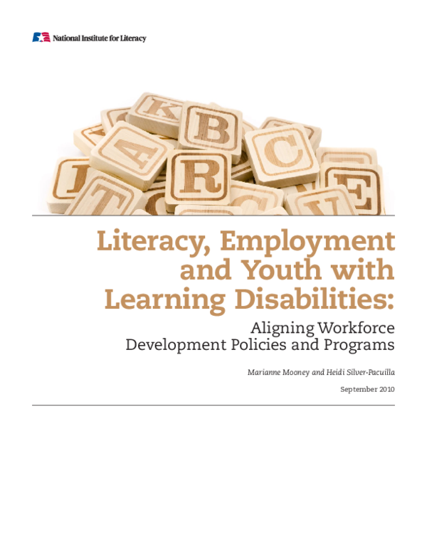 (PDF) Literacy, Employment and Youth with Learning Disabilities ...